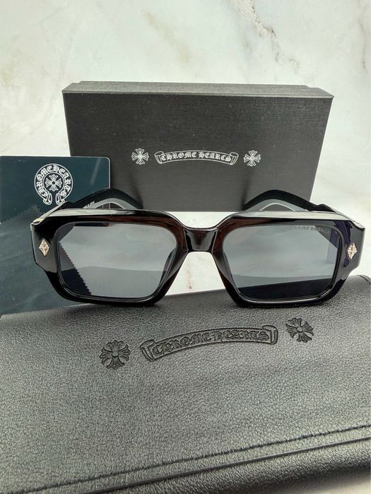 ‼️ Нові ‼️ Сонцезахисні Окуляри Chrome Hearts / Прямокутні окуляри Хром Хартс від сонця