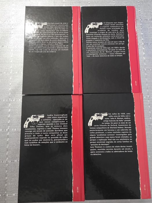 Lote de 4 livros policiais, Círculo de Leitores, capa dura, em ótimo estado