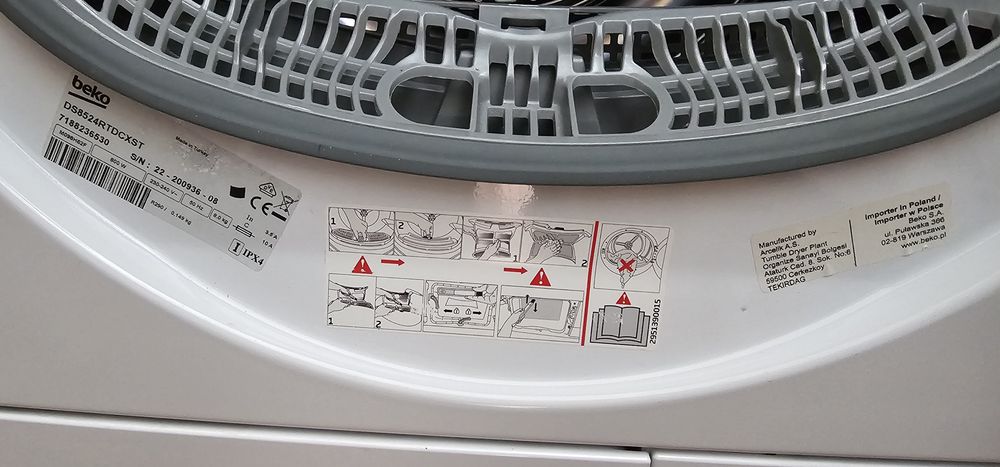 Suszarka Beko DS8524RTDCXST 8kg uszkodzona