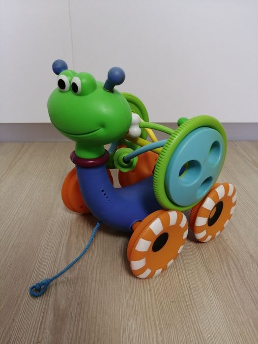 Развивающая музыкальная игрушка, каталка + пальчиковый лабиринт Улитка