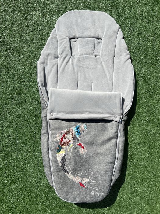 Конверт Cybex в прогулку сірий з рибкою