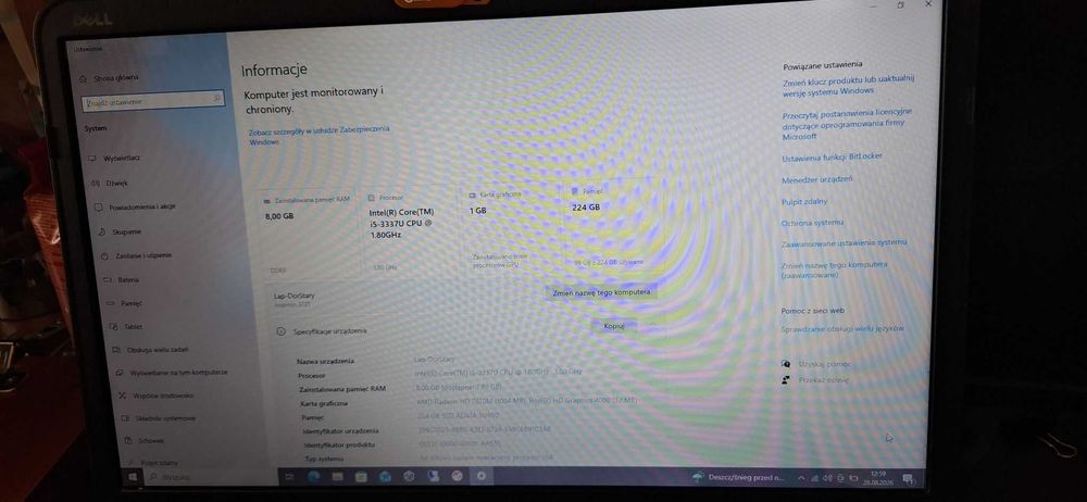 Laptop Dell Inspiron 3721