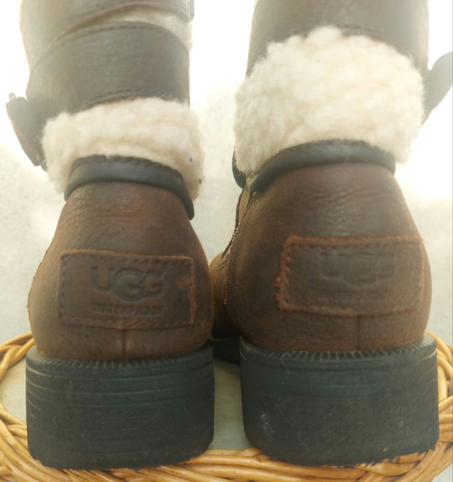 Botki skórzane,ocieplane UGG - rozmiar 37