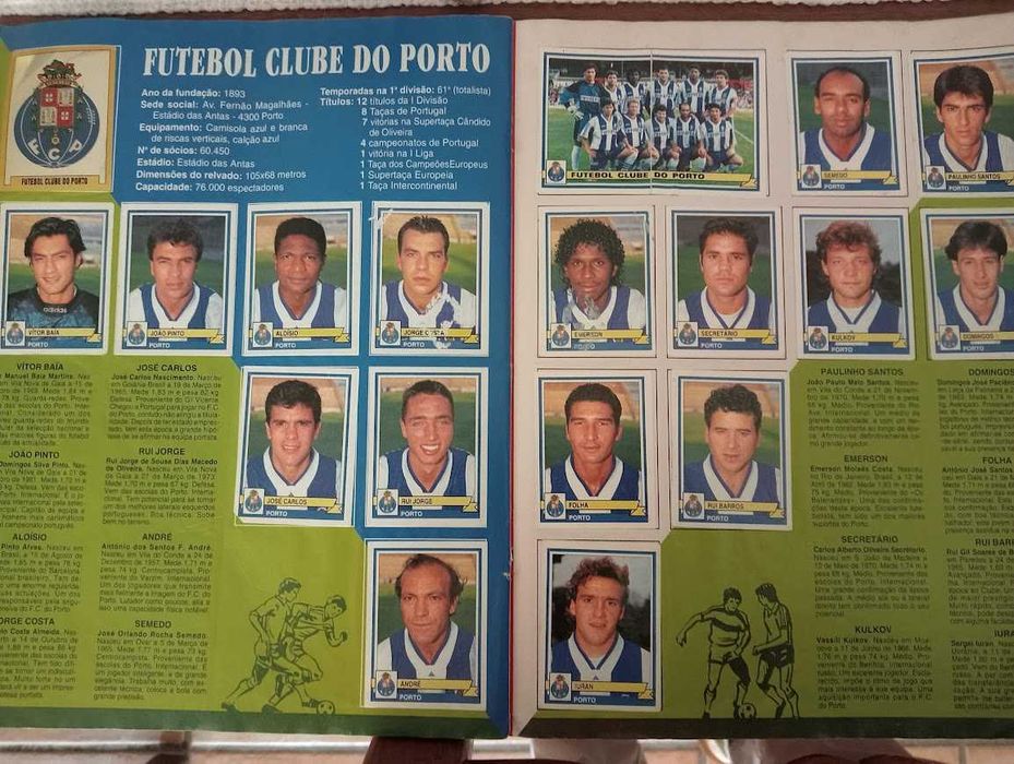 caderneta panini de futebol,estrelas do campeonato,época 94-95- faltam 49 cromos de 367