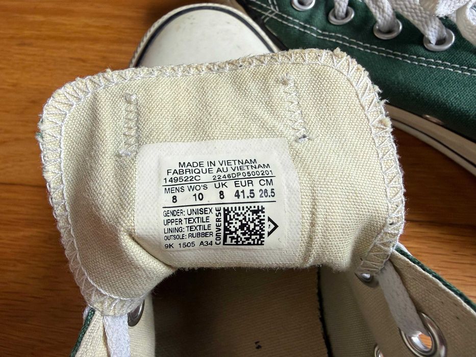 Sapatilhas / Ténis Converse All Star Low Verde T. 41.5 (UK 8 / 26.5 cm)