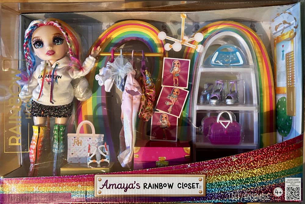 Lalka Amaya Rainbow High tęczowa szafa