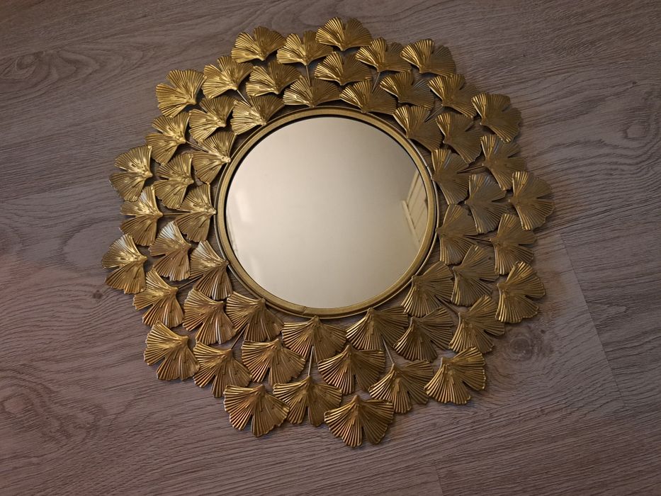 Lustro ozdobne złote