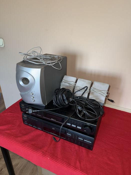 JVC FX-382R + XL-V230 + głośniki Medion 5.1 sprawny zestaw audio