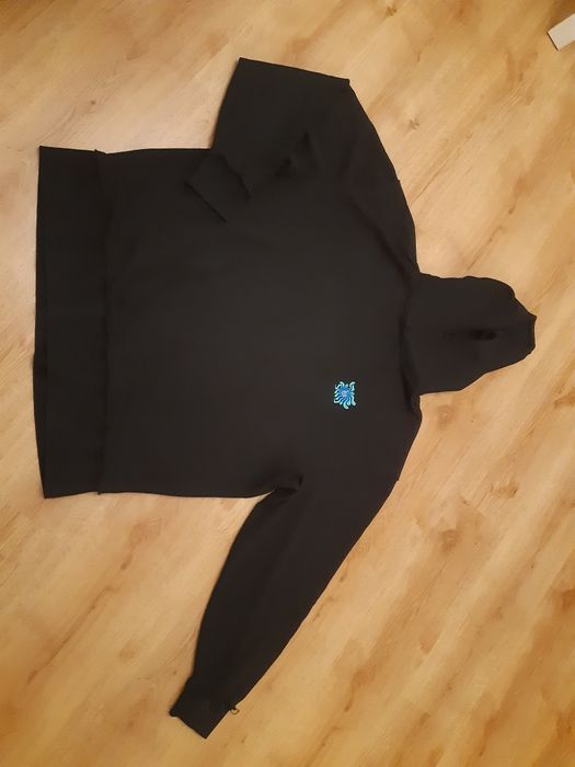 Bluza czarna z kapturem Reserved XL "poszarpane " szwy i ściągacze.
