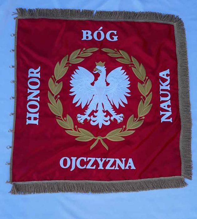 Hafciarnia, naszywki haftowane, sztandary, haft tasiemką