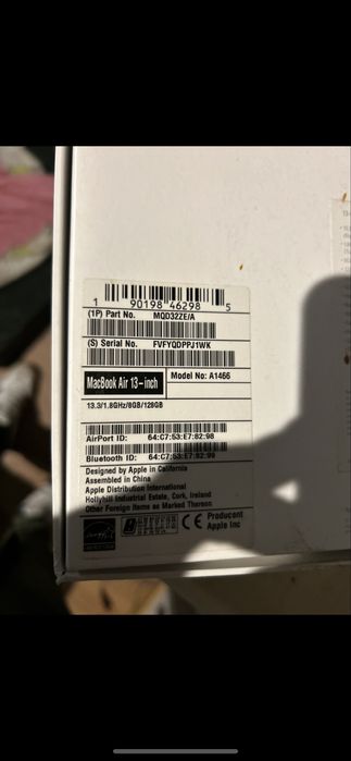 macbook air model a1466