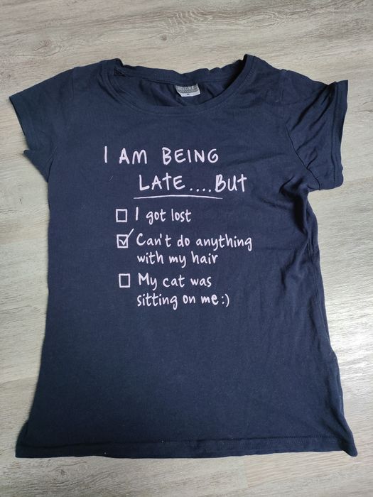 Tshirt damski granatowy