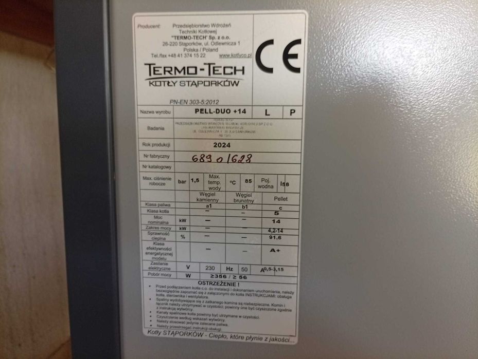 Piec na pellet, 14 kW, nowy