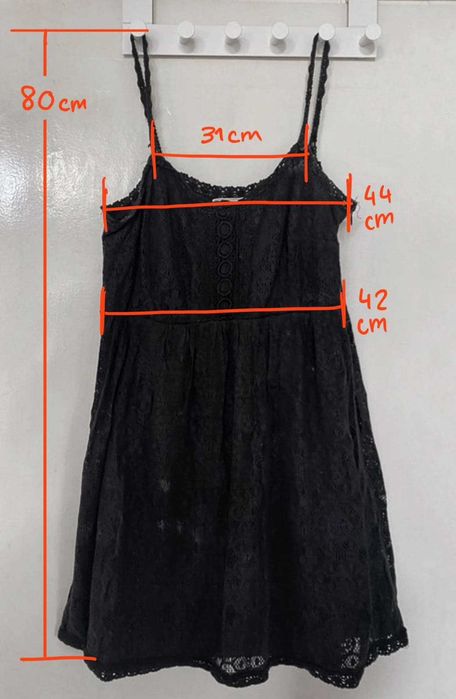 Vestido preto crochet renda - C&A Clock House, 38