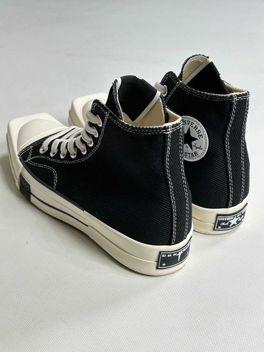 Converse x Rick Owens DRKSHDW TURBODRK black чорні кеди кеды кроссовки