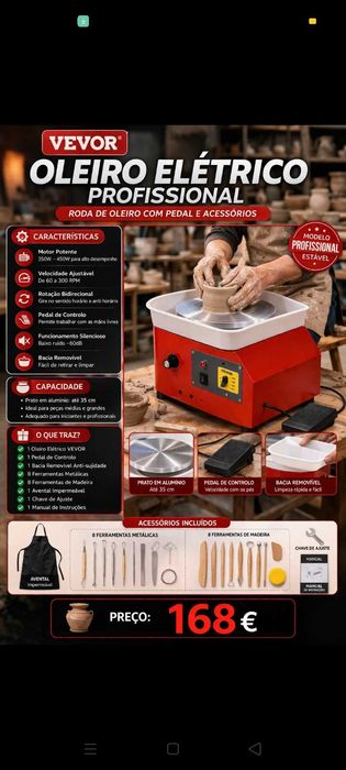Oleiro Cerâmica 168€+Oferta. Oportunidades