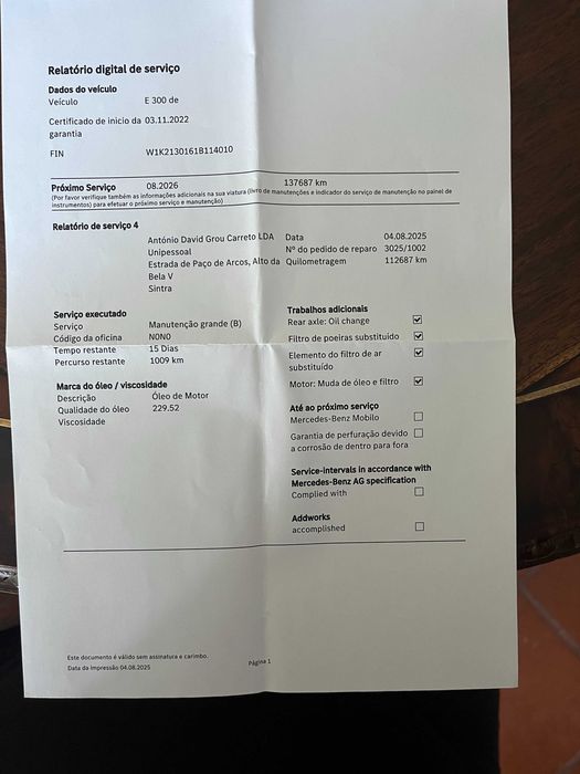 Mercedes‑Benz E300de Avantgarde 2022 · IVA Dedutível · Garantia Mercedes 2027 · Pack Night · HUD · Bancos Elétricos