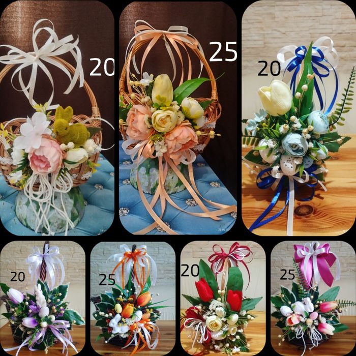 Zestaw do dekoracji koszyka wielkanocnego ok 25x25