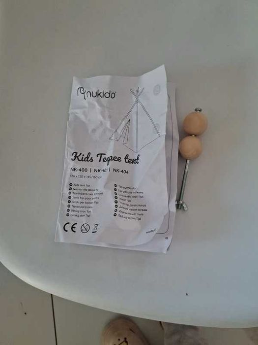 TIPI namiot wigwam dla dzieci Girlanda Poduszki Stabilizator Nukido