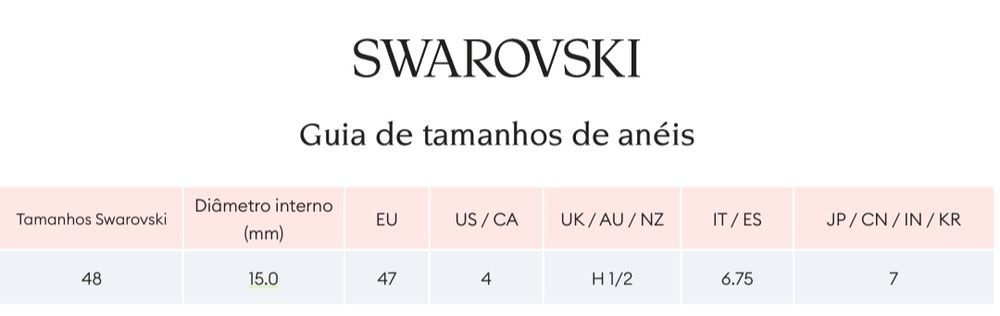 Anel Prata Swarovski Sparkling Dance