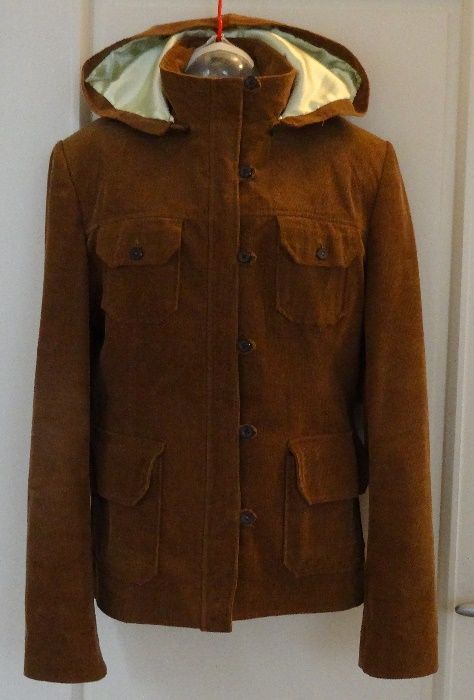 Kurtka damska roz L wiosna jesień sztruksowa