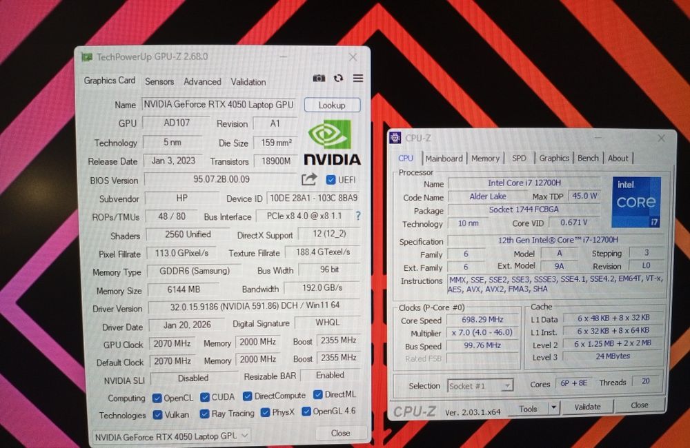 Ноутбук/Hp/Omen/i7/12700H/16 Ram/512 ssd/rtx 4050/6gb/80 tdp/16"/144hz