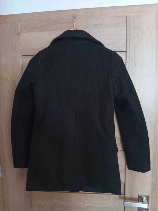 Bershka płaszcz na jesień wiosnę czarny rozmiar 34