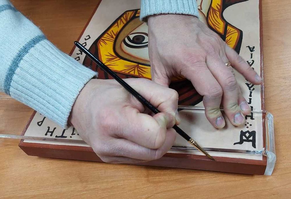 Mahlstick gięty – prowadnica malarska / podpórka do ręki dla artystów