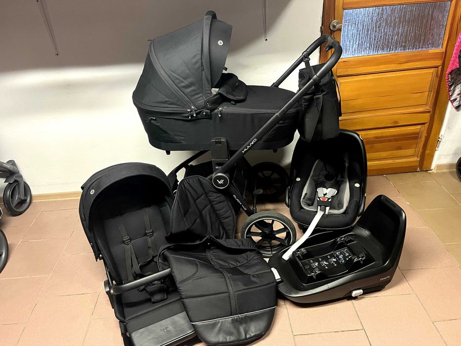 Wózek MUUVO QUICK 4.0 2w1 / 3w1 / 4w1 z bazą Czarny
