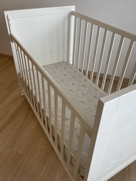 Cama de Berço para Bebé + Colchão Viscoelástico