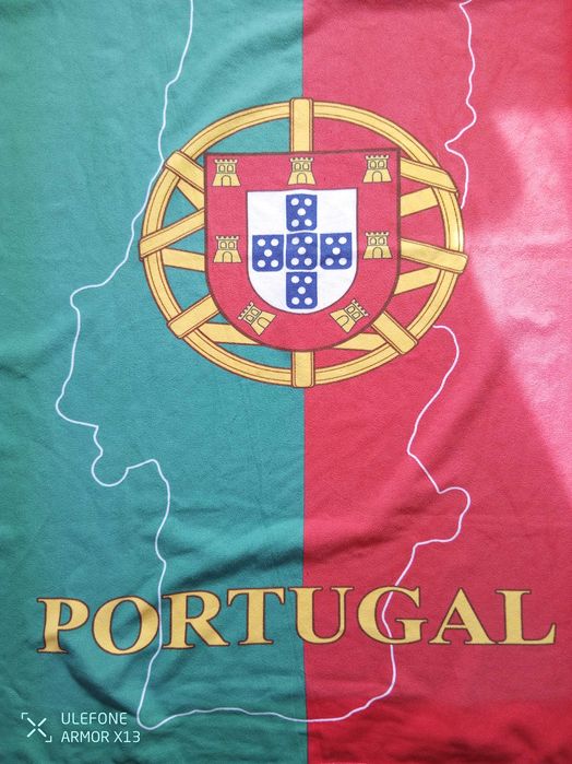 Toalha tema bandeira Portugal, 1.60x1m