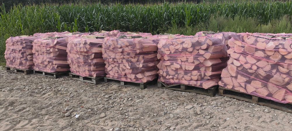 Drewno opałowe kominkowe Grab Dąb na palecie Dostawa WINDA HDS