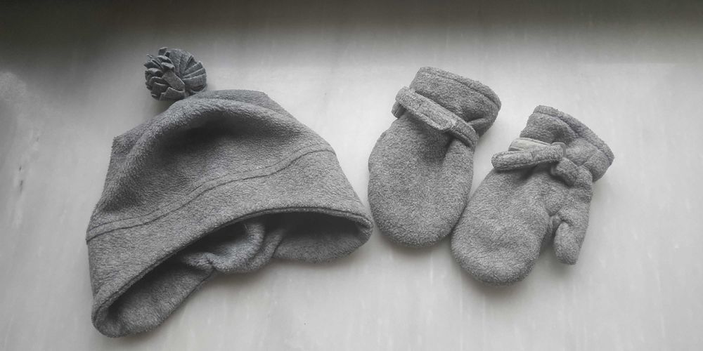 Baby GAP komplet Czapka + Rękawiczki 6-12 miesięcy