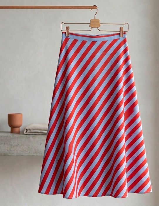 Zara spódnica midi w paski S Nowa