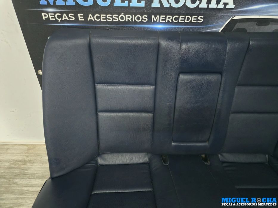 Conjunto de bancos e forras couro azul Mercedes W202