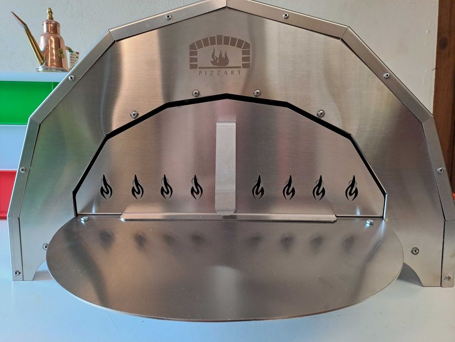 Piec do pizzy na gaz "Pizzart Inox"+ biscotto 40x 40 x 3 Made in Italy
