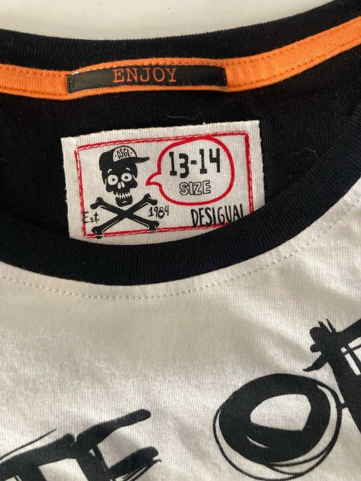 T-shirt  manga comprida Desigual - Tamanho 13 / 14 anos    NOVO