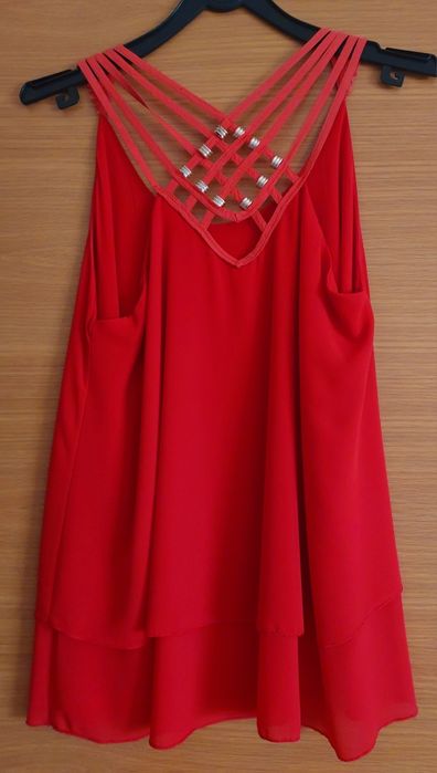 Blusa/Túnica Vermelha Fluída, TM