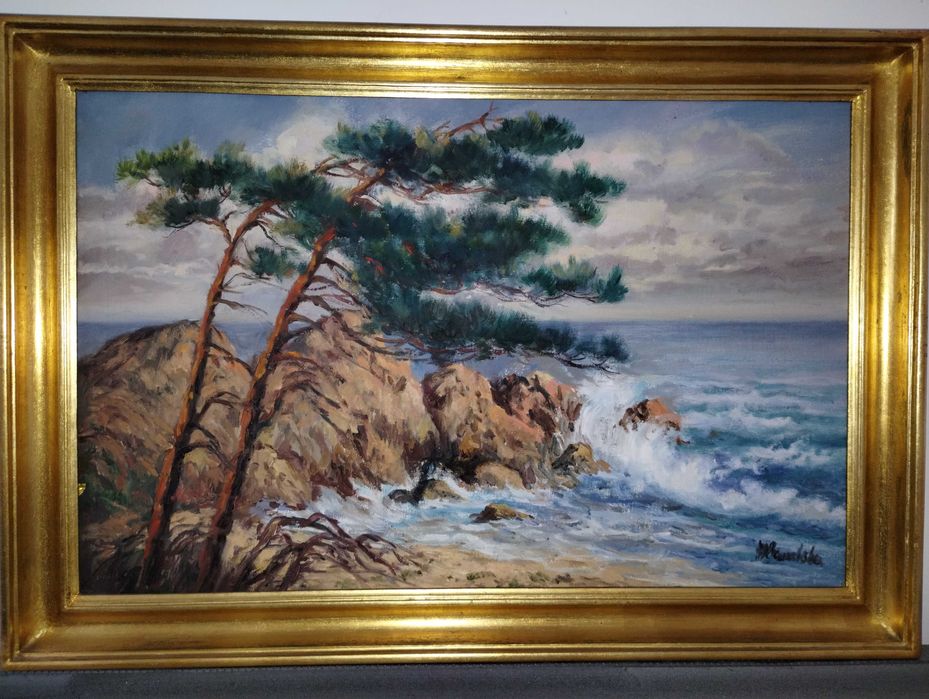 Pejzaż nadmorski, olej na płótnie