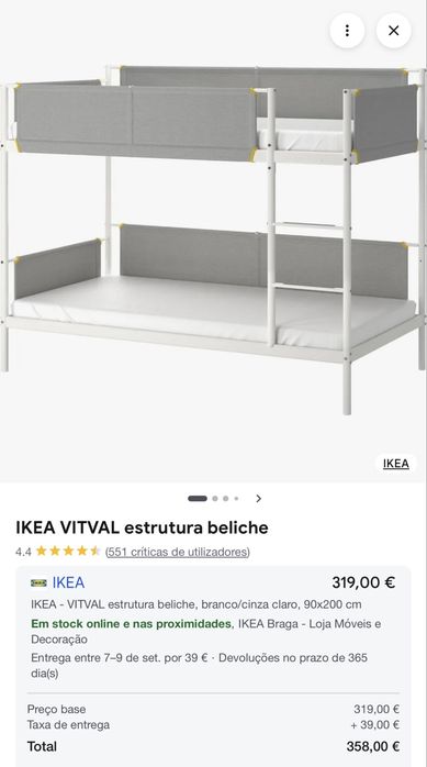 Beliche IKEA branco/cinza