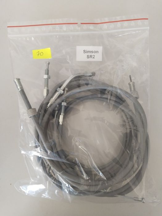 Nowy kpl linek Simson sr2 szare gaz sprzęgło hamulec licznik biegi