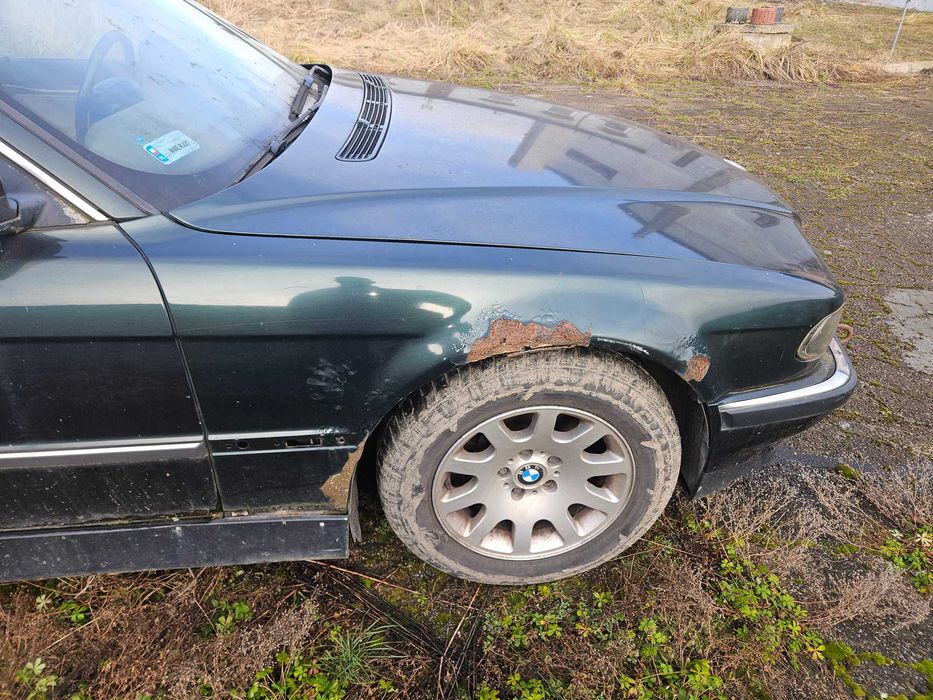 BMW E38 błotnik przed lift lewy prawy przód idealny arktis silber 309