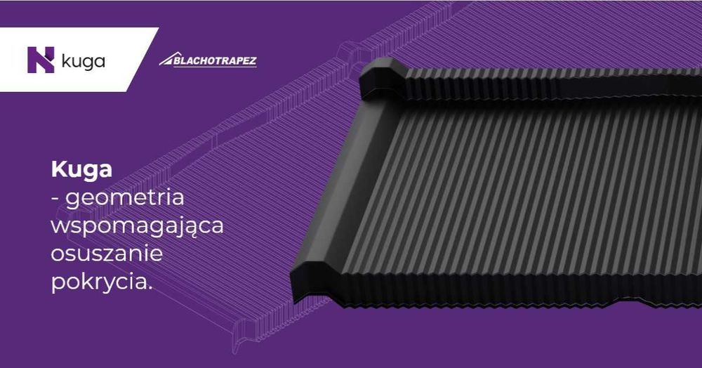 BLACHOTRAPEZ blachodachówka 1 modułowa KUGA MAT TK ral 7016 NOWOŚĆ