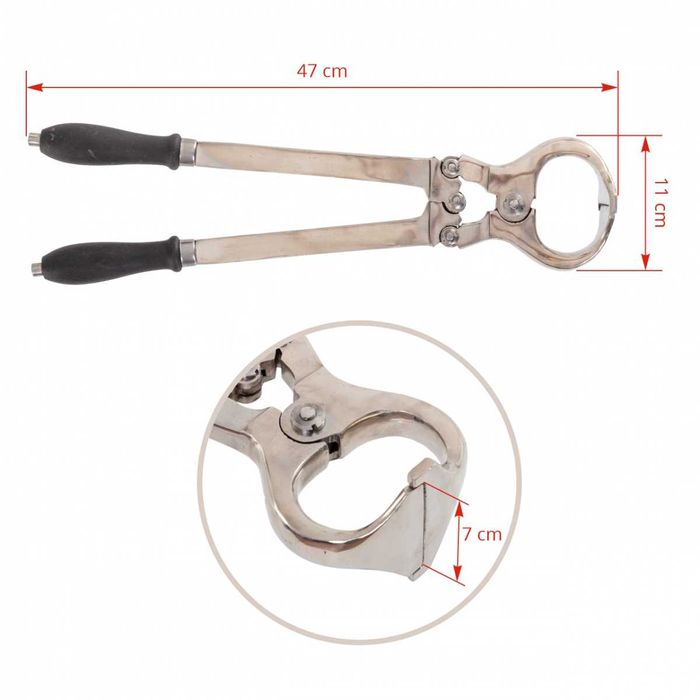 Bezkrwawe szczypce kastracyjne dla byków i koni