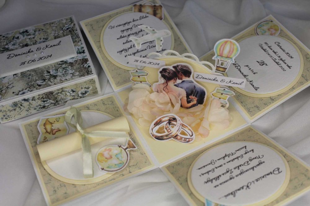 Pamiątka ślubna - exploding box