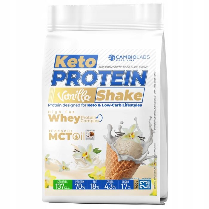 shake proteinowy whey protein keto białko serwatkowe na odchudzanie vanilla