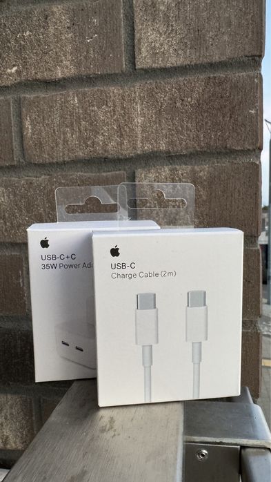Zestaw Ladowarka 35 W na 2 zlącza Usb-C + Kabel Usb-C Usb-C 2 M 100W