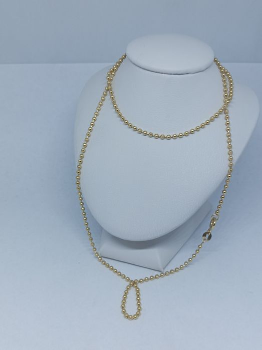 Złoty łańcuszek kulki próba 585 długość 55 cm