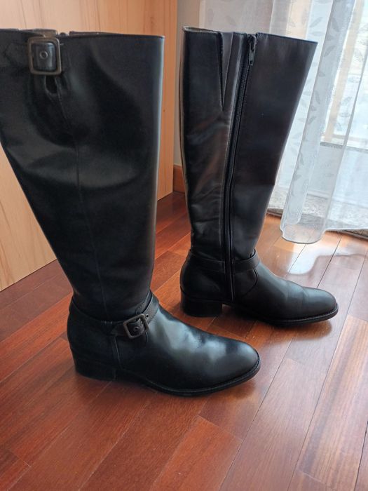 Botas senhora em pele tam 37