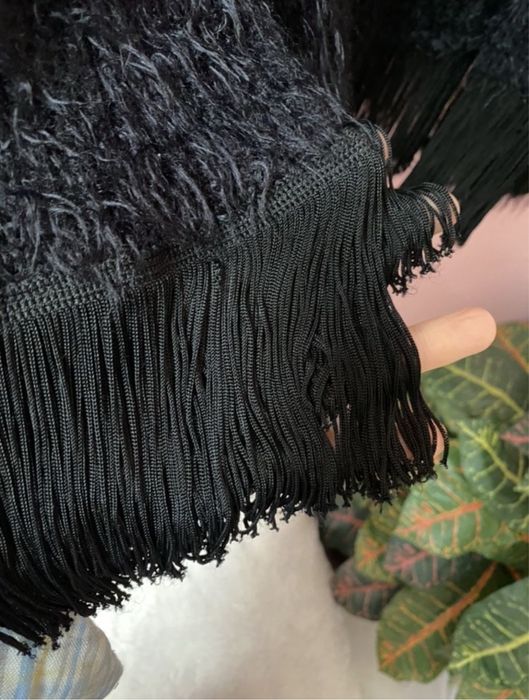 Casaco Felpudo com Franjas Bainha (TU)